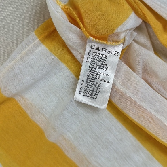 H&M Yellow and White Wide Striped Crop Top - Picture 12 of 12